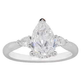 18ct White Gold 2.00ct Pear Cut Diamond Ring