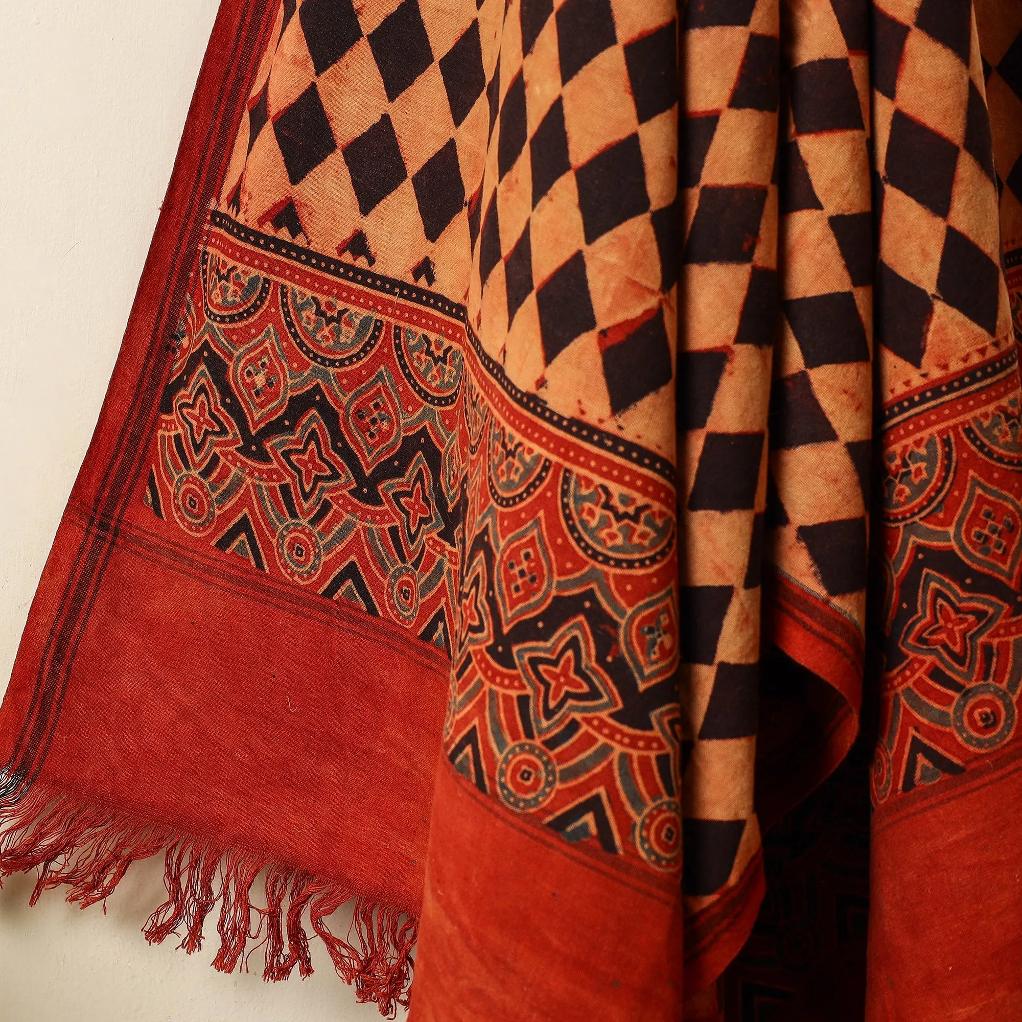 Ajrakh Block Printed Handloom Cotton Towel