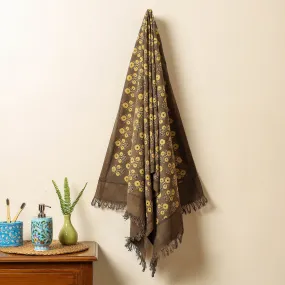 Ajrakh Block Printed Handloom Cotton Towel