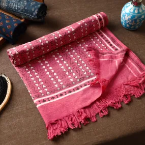 Akola Block Printed Pure Handloom Cotton Towel