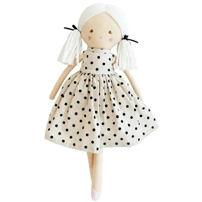 ALIMROSE - FRANKIE DOLL BLACK LINEN SPOT