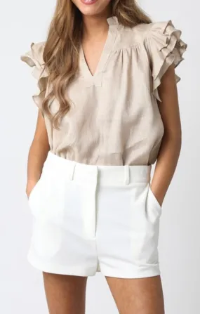 Amelia Flutter Sleeve Blouse