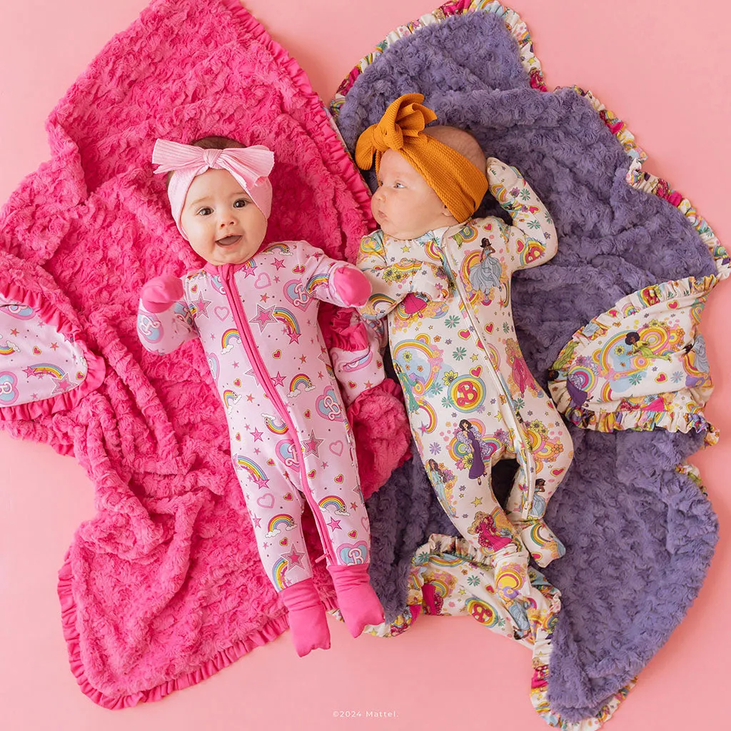 Barbie Star Power Minky Ruffled Luxette Patoo Blanket