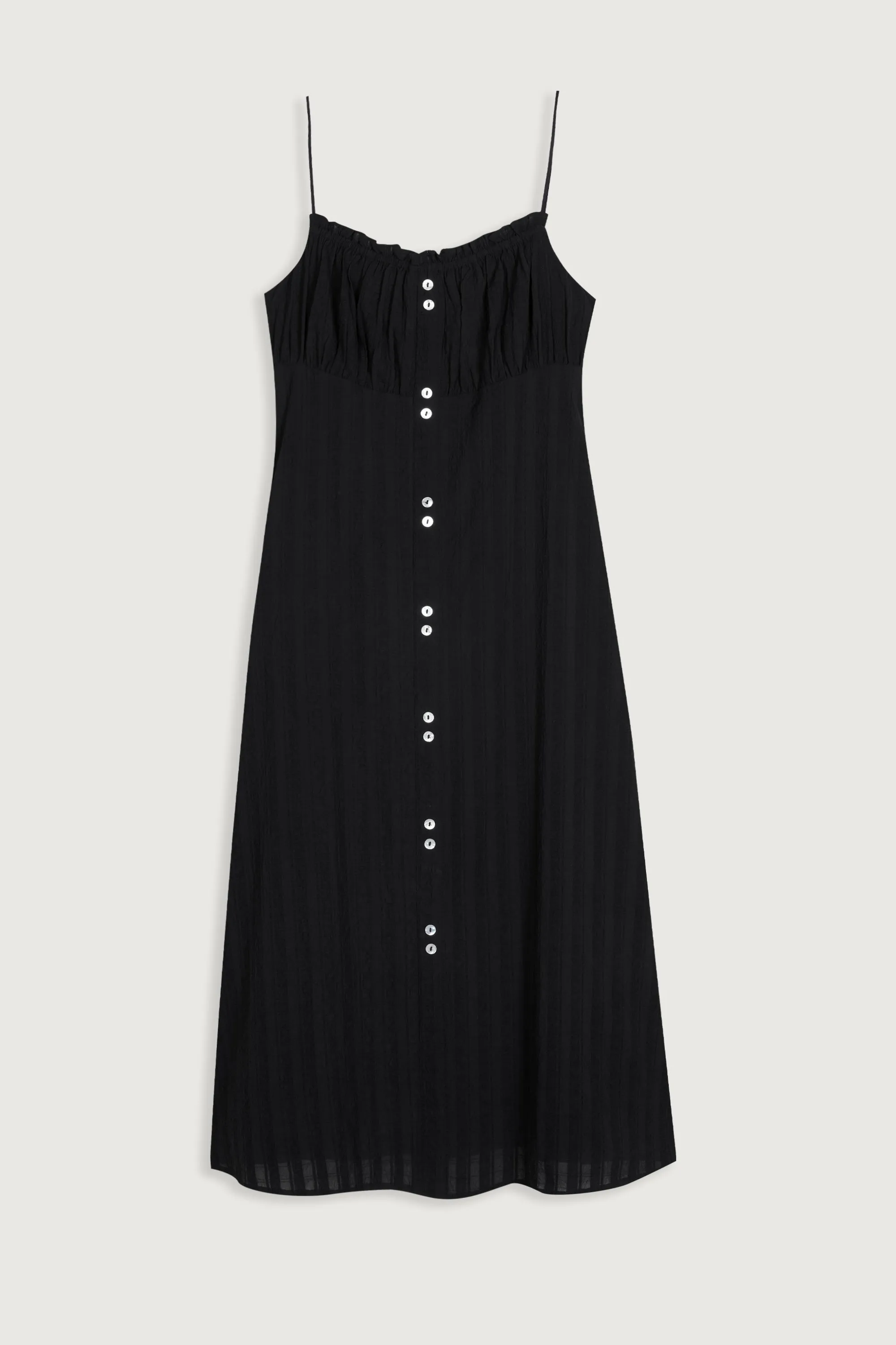 BUTTON FRONT MIDI DRESS