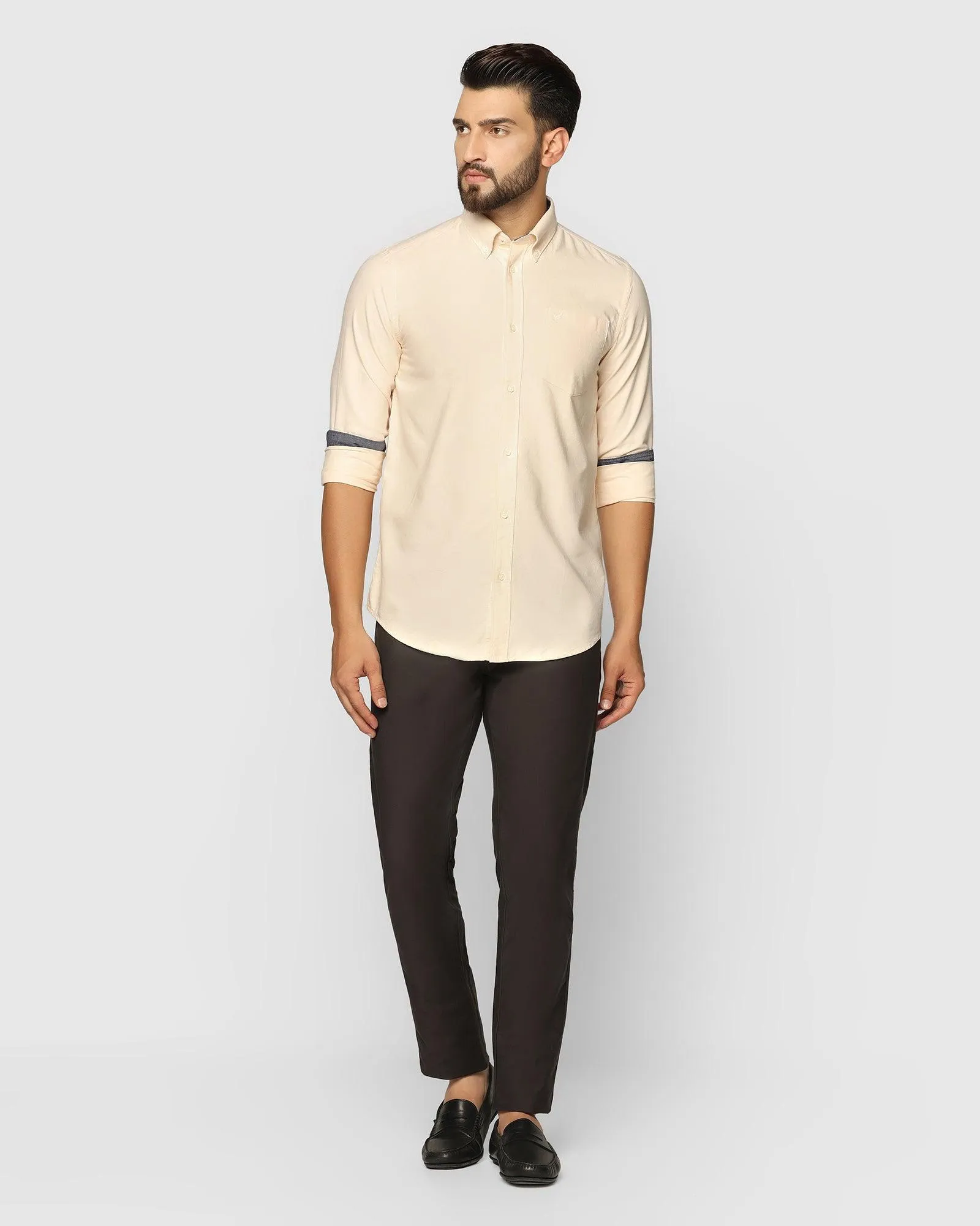 Casual Brown Solid Shirt - Tonic