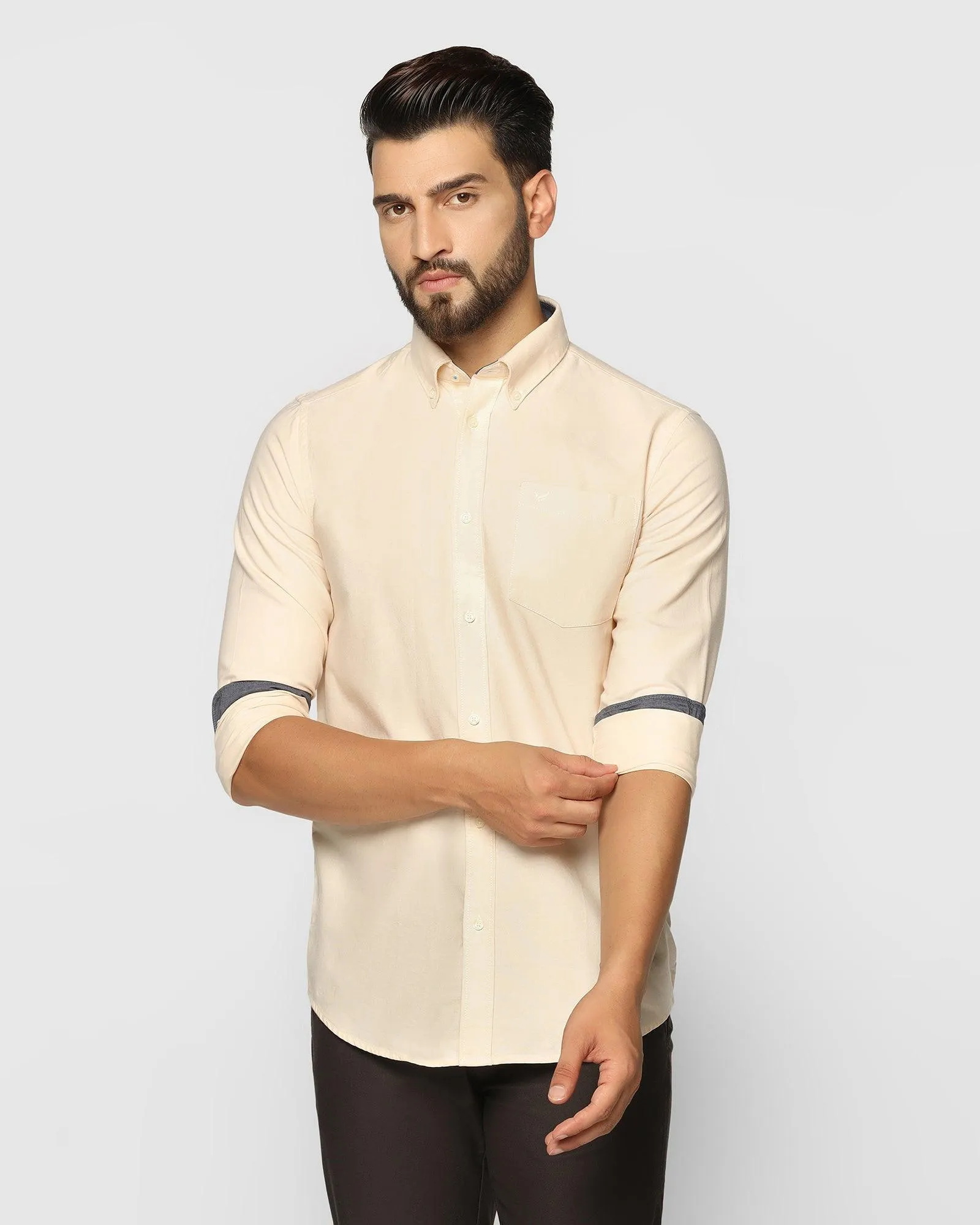 Casual Brown Solid Shirt - Tonic