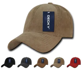 Decky 231 - 6 Panel Low Profile Structured Corduroy Cap