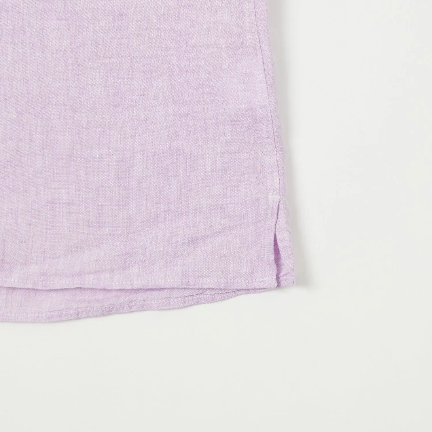 Hartford 'Palm' Camp Collar Linen Shirt - Violet