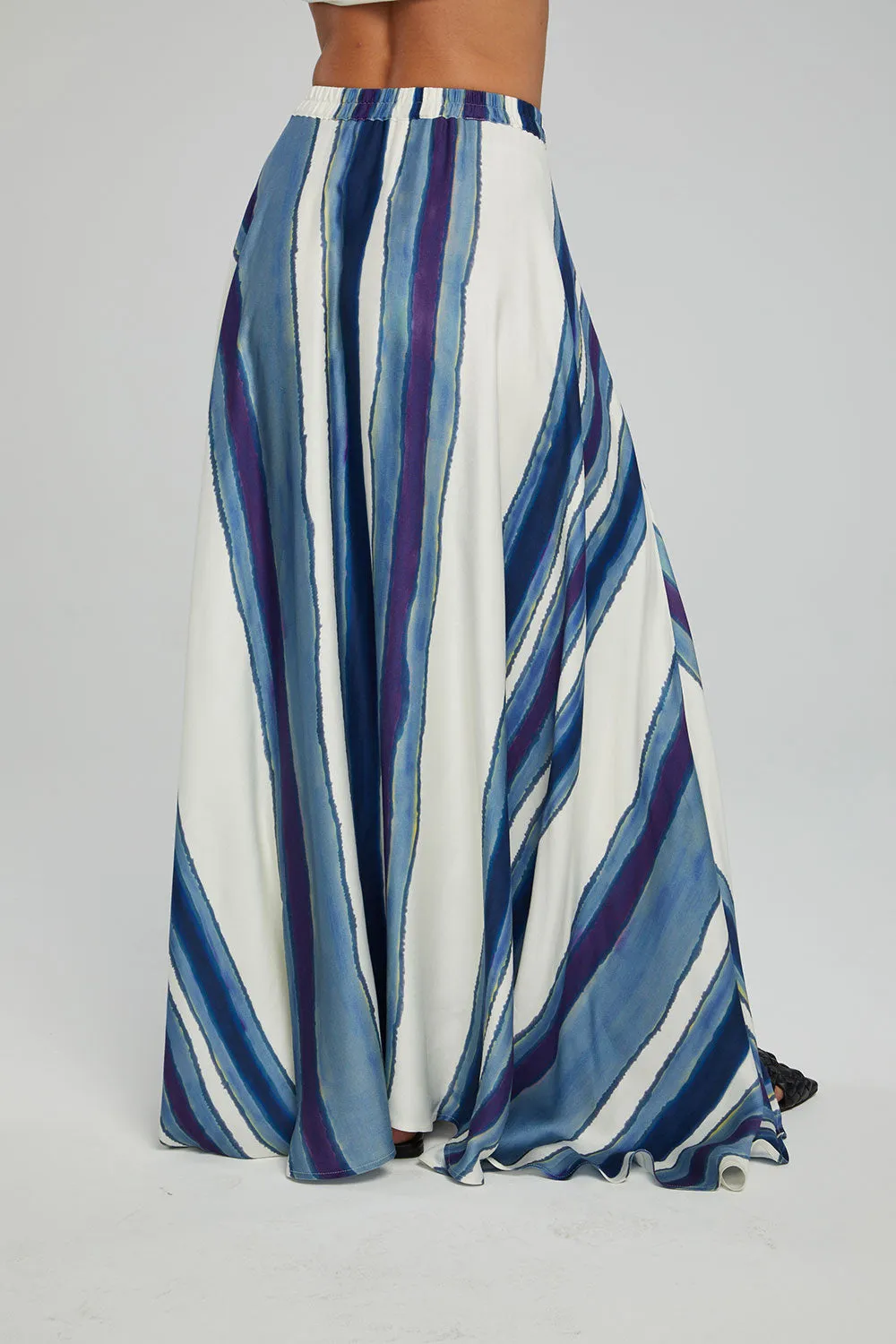 Hazel Maxi Skirt - Pacific Stripe