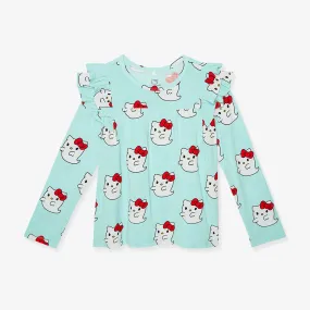 Hello Kitty Ghost Ruffled Babydoll Top