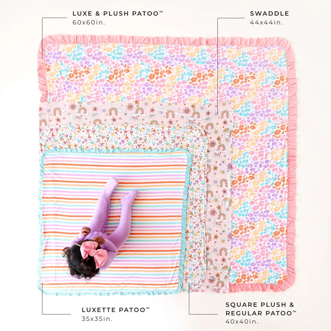 Kylee & Toile de Pumpkin Ruffled Luxette Patoo Blanket