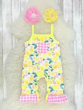 Lemons Tie Romper