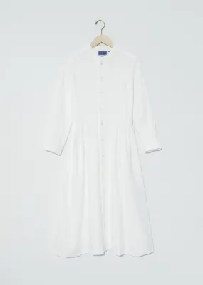 "Yabane" Dobby Stand-Collar Dress