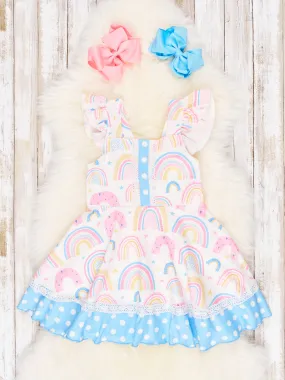 Rainbows & Stars Ruffle Dress