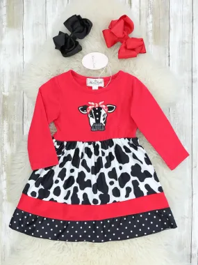 Red Polka Dot Cow Dress