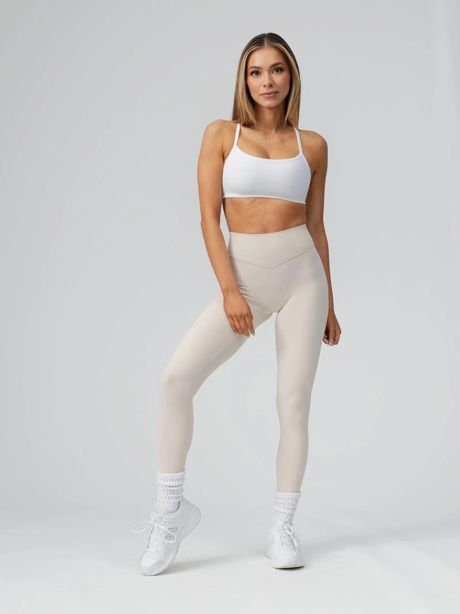 Reversible Sports Bra - White and Stardust