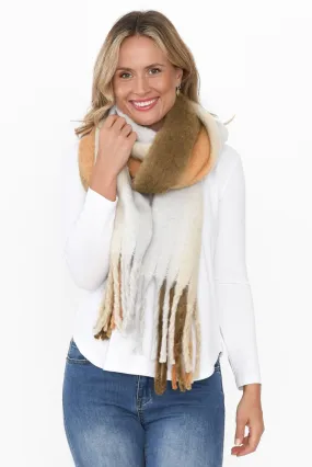 Rizzo Mustard Tassel Scarf