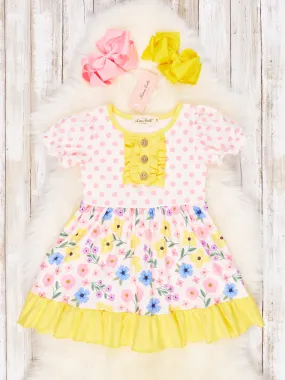 Summer Buttercup Ruffle Dress