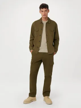 The Herringbone Overshirt in Olive